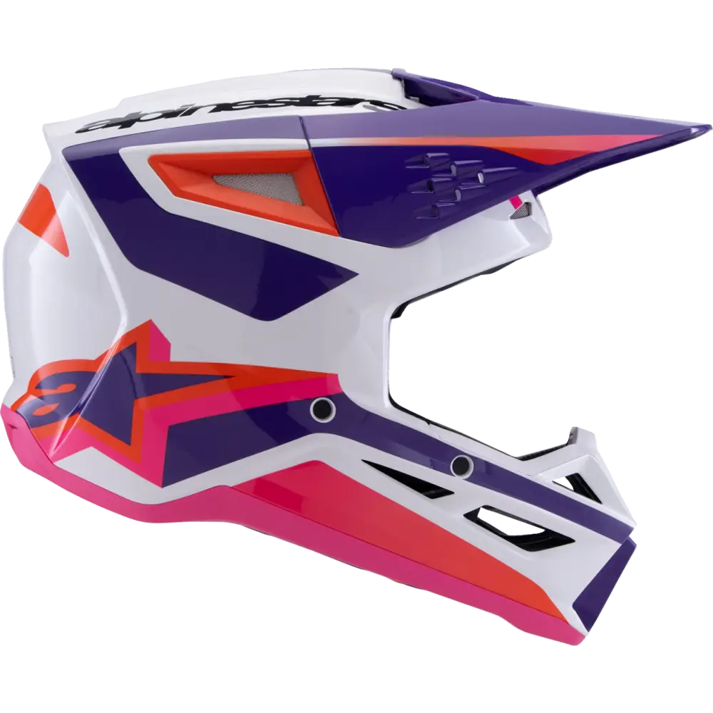 ALPINESTARS SM3 Helmet - Heat - Gloss White/Purple/Pink - Medium 8301026-2052-M