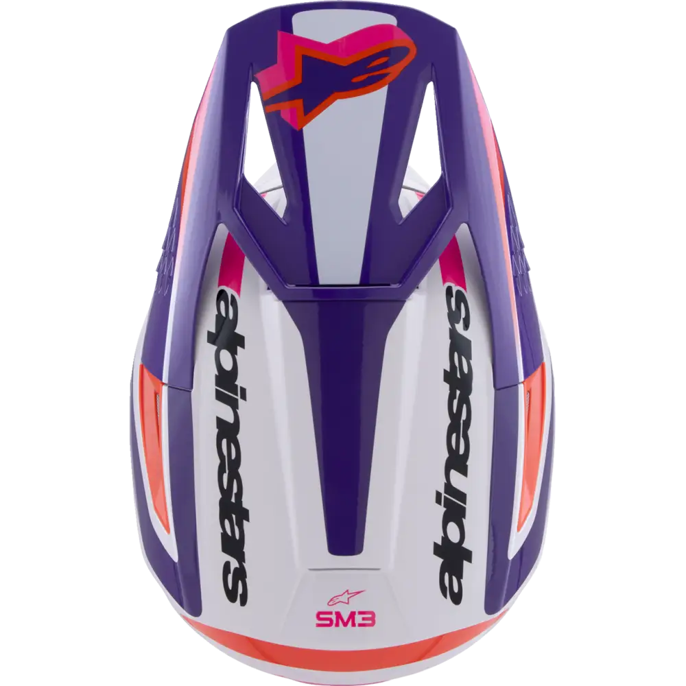 ALPINESTARS SM3 Helmet - Heat - Gloss White/Purple/Pink - Small 8301026-2052-S