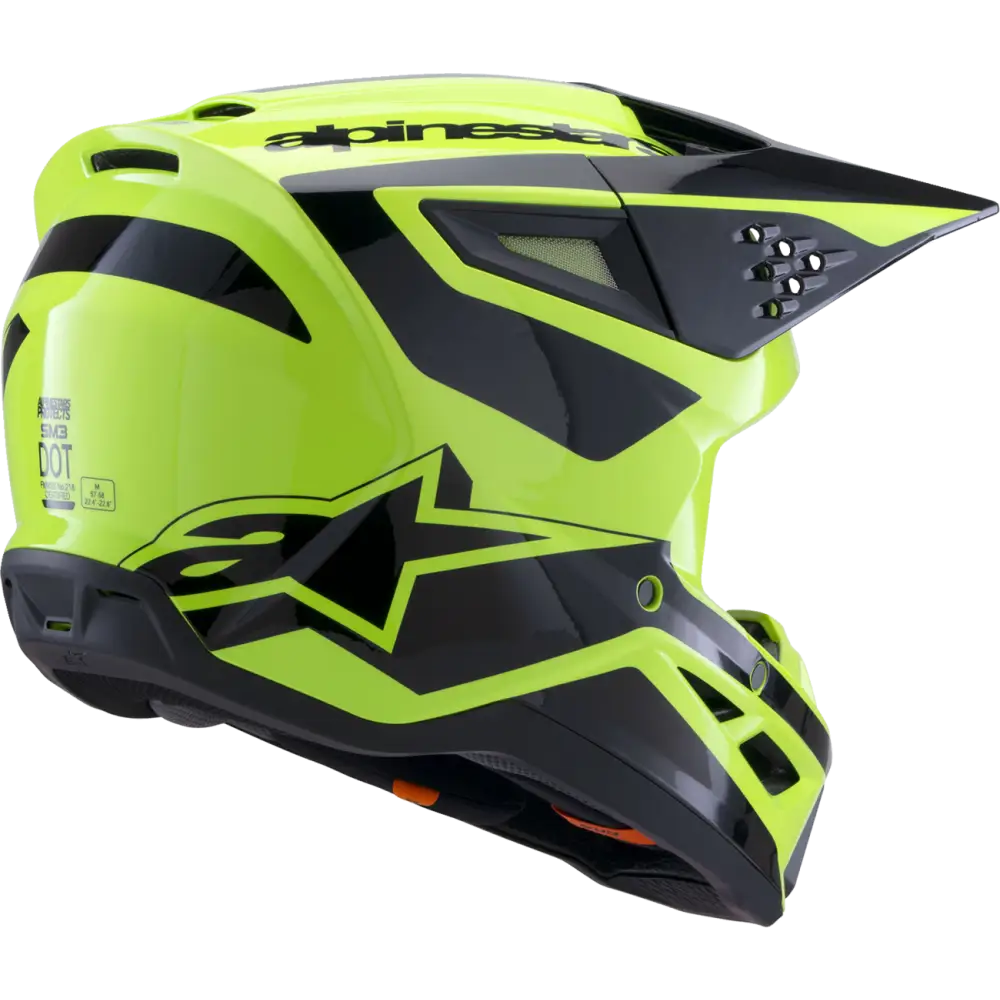 ALPINESTARS SM3 Helmet - Heat - Gloss Yellow Fluo/Black - Medium 8301026-5011-M