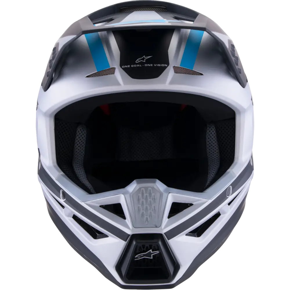 ALPINESTARS SM3 Helmet - Heat - Matte Silver/Blue/Black - Medium 8301026-1949-M