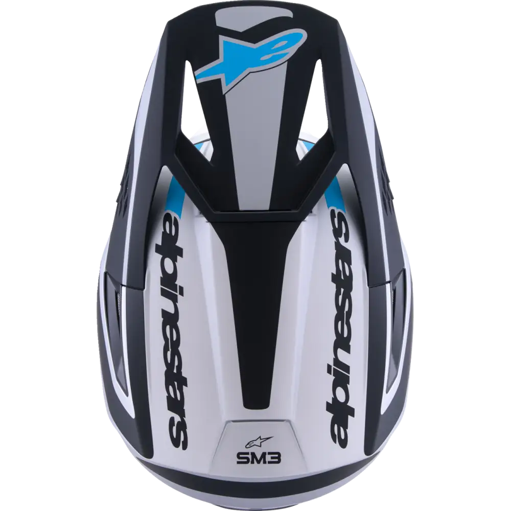 ALPINESTARS SM3 Helmet - Heat - Matte Silver/Blue/Black - XL 8301026-1949-XL
