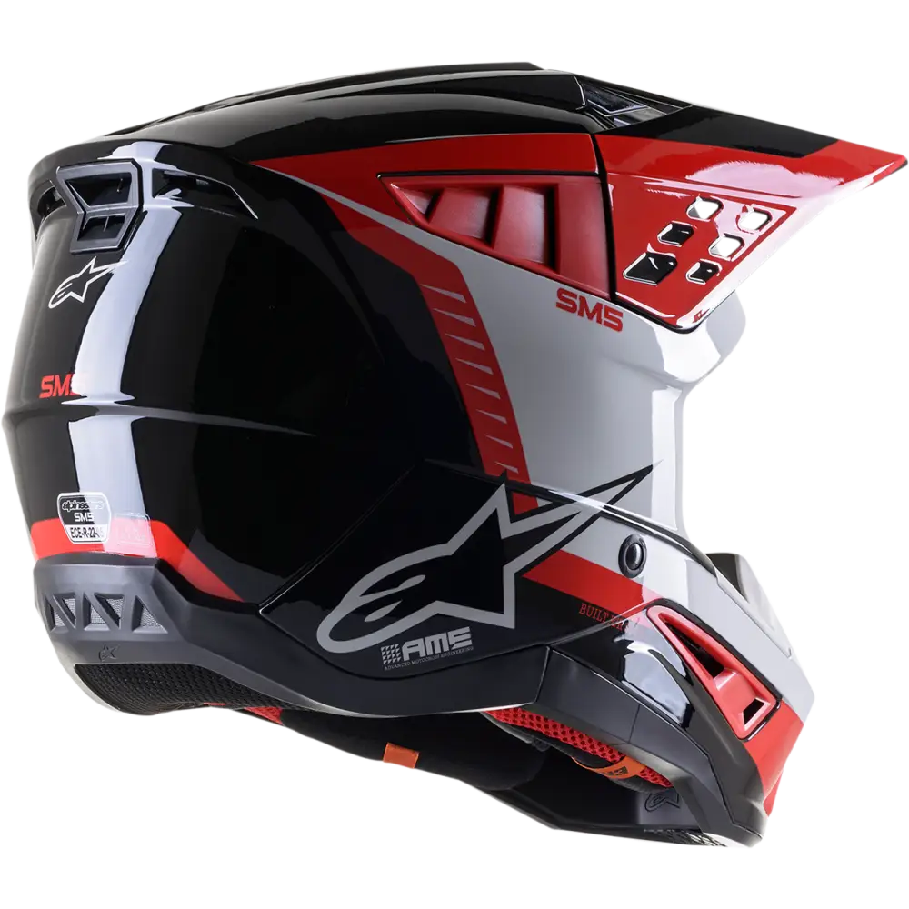 ALPINESTARS SM5 Helmet - Beam - Black/Gray/Red - Large 8303722-1313-LG