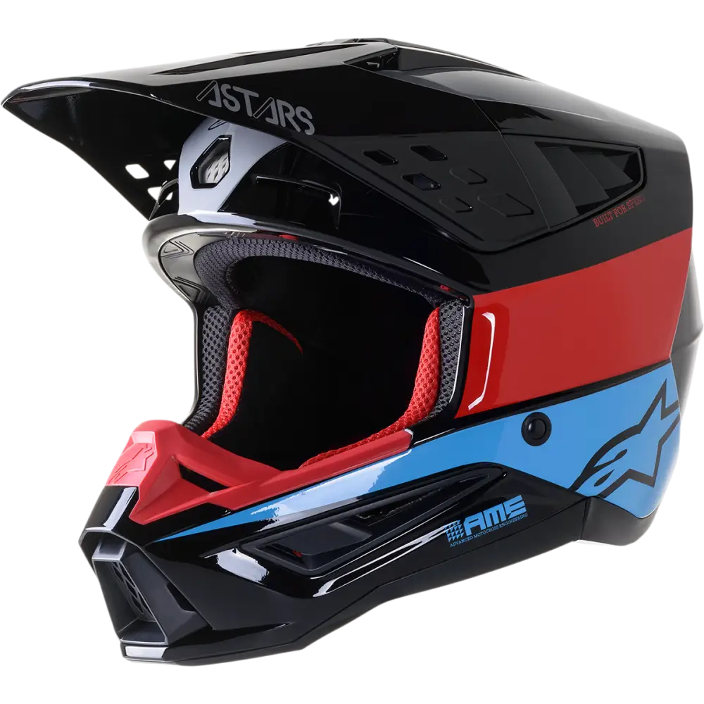 ALPINESTARS SM5 Helmet - Bond - Black/Red/Cyan - 2XL 8303522-1377-2X