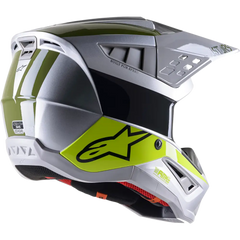 ALPINESTARS SM5 Helmet - Bond - Silver/Yellow/Green - Small 8303522-1956-SM
