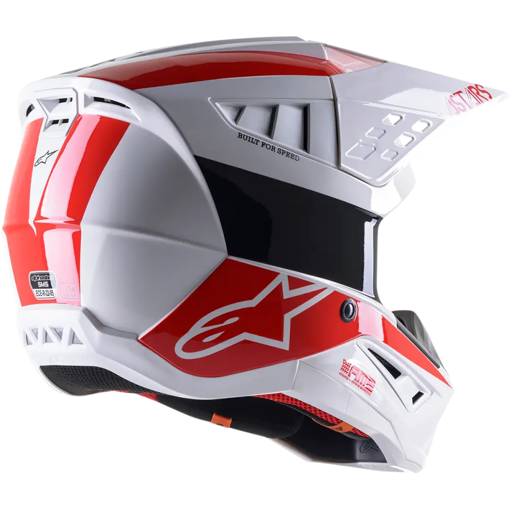 ALPINESTARS SM5 Helmet - Bond - White/Red - 2XL 8303522-2032-2X