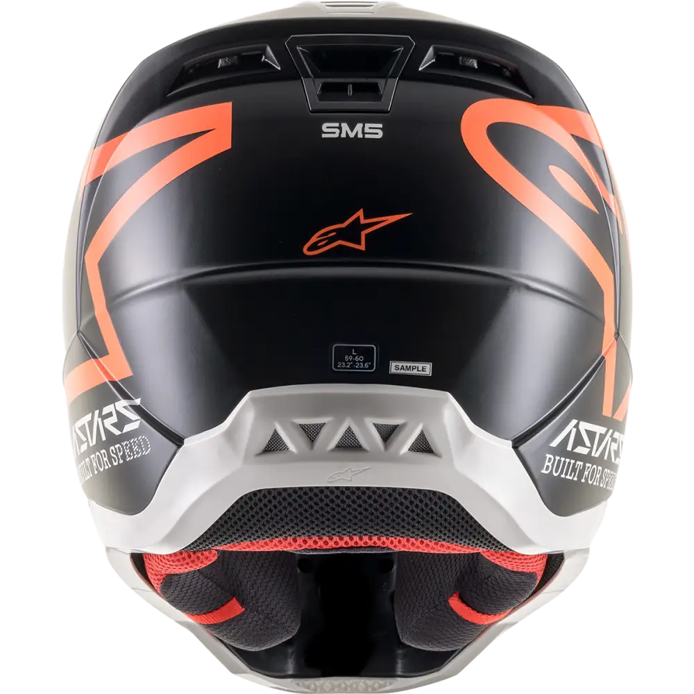 ALPINESTARS SM5 Helmet - Compass - Matte Black/Orange Fluo - Small 8303321-1149-SM