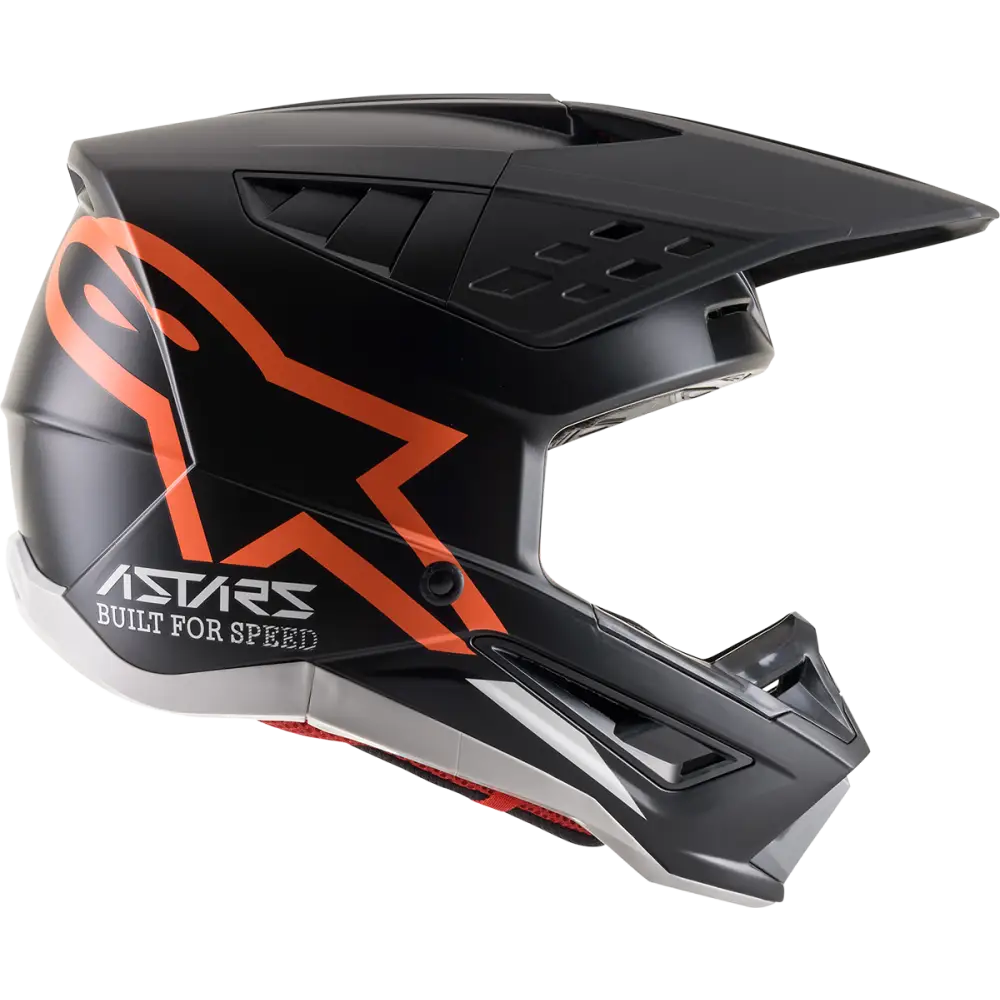 ALPINESTARS SM5 Helmet - Compass - Matte Black/Orange Fluo - Small 8303321-1149-SM
