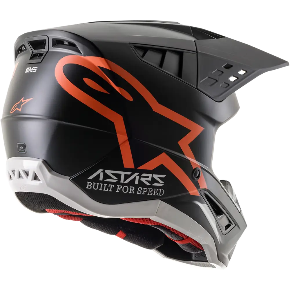 ALPINESTARS SM5 Helmet - Compass - Matte Black/Orange Fluo - Small 8303321-1149-SM