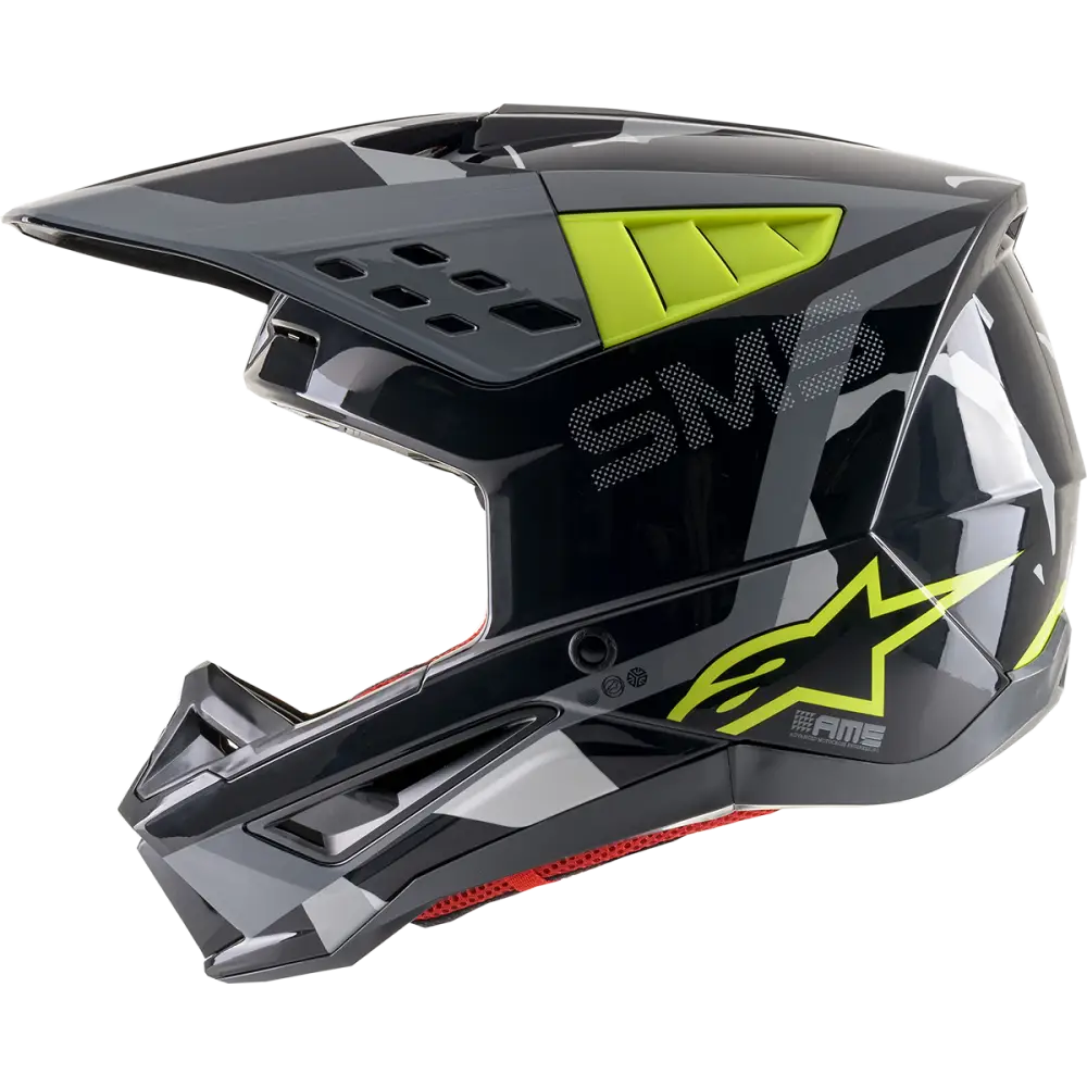 ALPINESTARS SM5 Helmet - Rover - Gray/Yellow - Medium 8303921-1592-MD