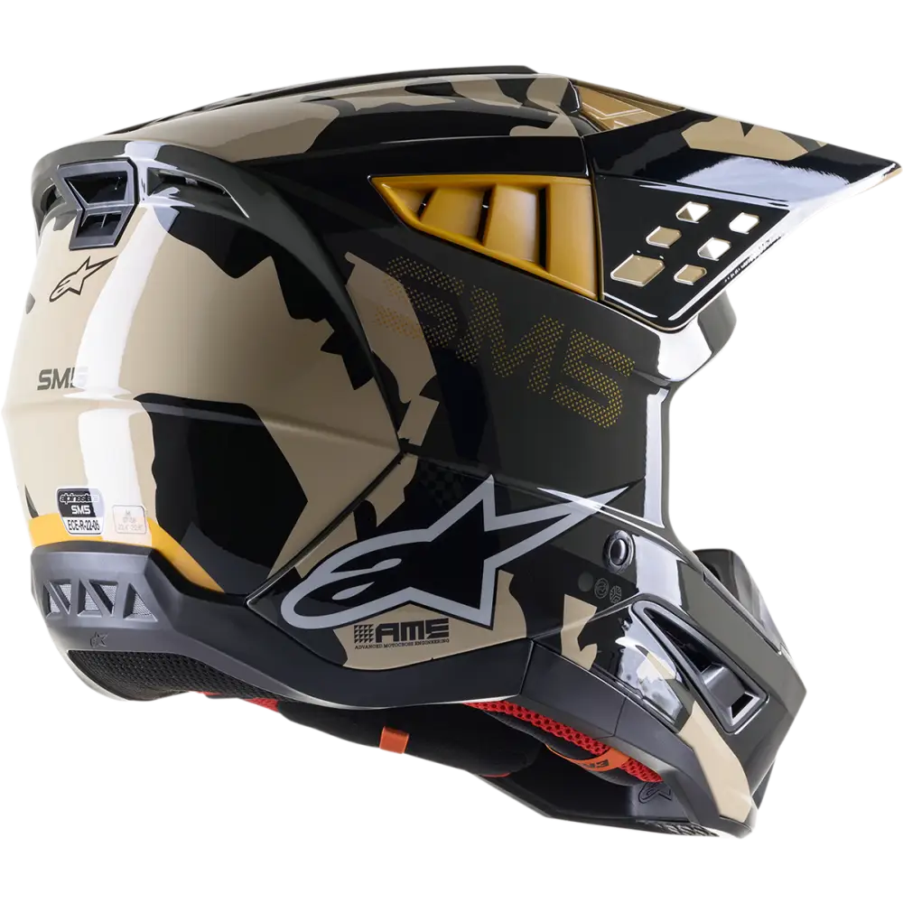 ALPINESTARS SM5 Helmet - Rover - Sand/Tangerine/Camo - Large 8303921-8049-LG