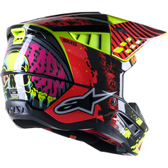 ALPINESTARS SM5 Helmet - Solar Flare - Gloss Black/Red/Yellow - XS 8305822-1355-XS