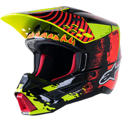 ALPINESTARS SM5 Helmet - Solar Flare - Gloss Black/Red/Yellow - XS 8305822-1355-XS