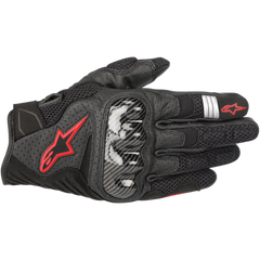 ALPINESTARS SMX-1 Air V2 Gloves - Black/Fluo Red - Large 3570518-1030-L