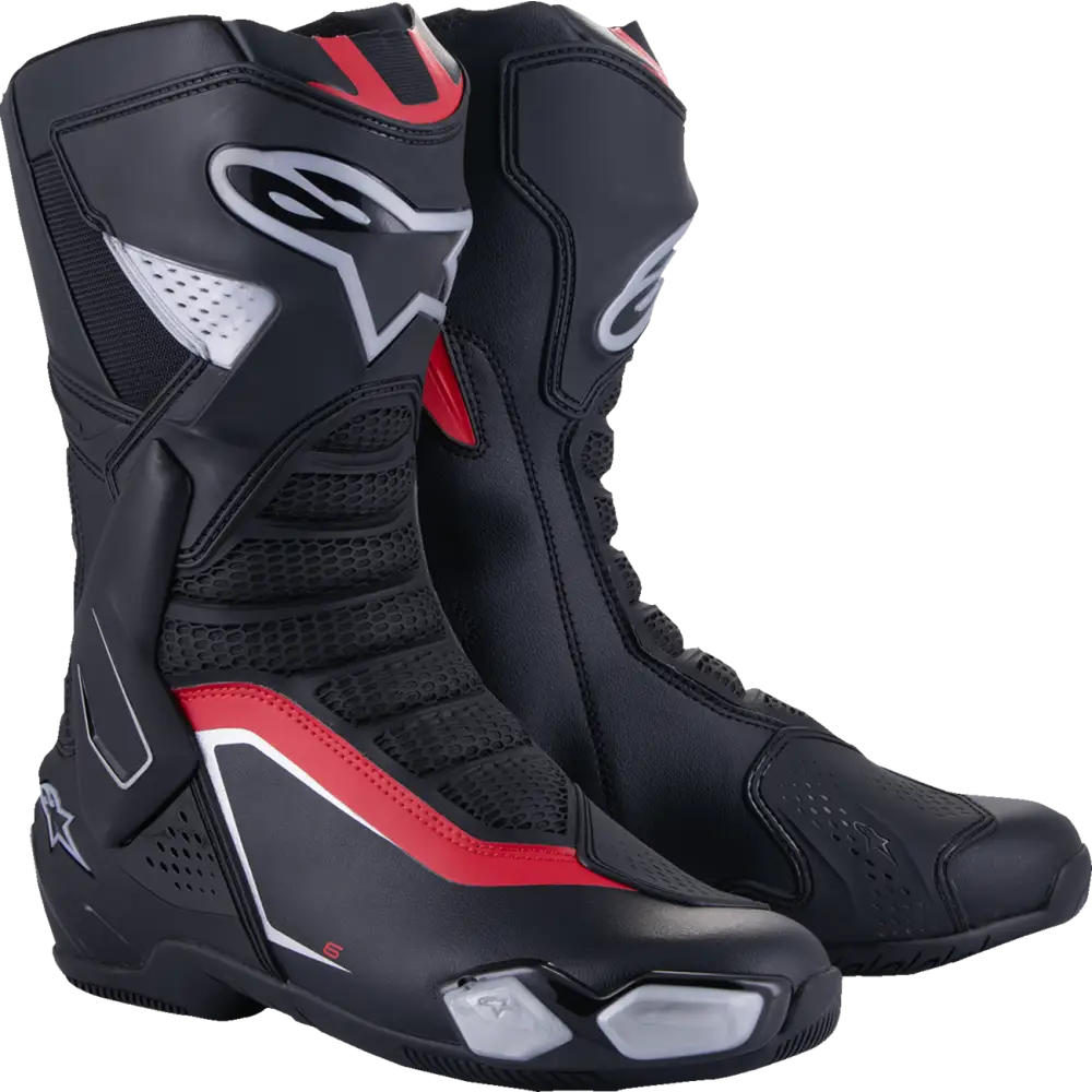 ALPINESTARS SMX-6 V3 Boots - Black/Silver/Red - US 8/EU 42 2223025-199-42