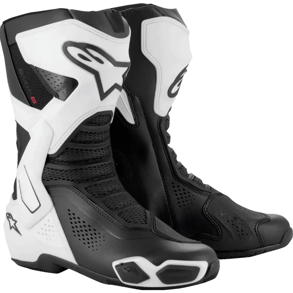 ALPINESTARS SMX-6 V3 Vented Boots - Black/White - US 10.5/EU 45 2223225-21-45