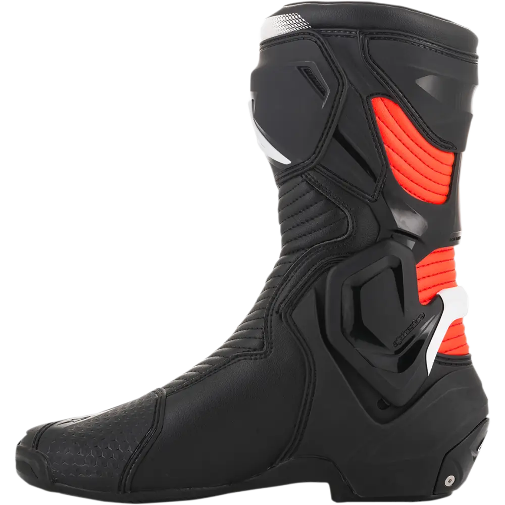 ALPINESTARS SMX+ Boots - Black/White/Red Fluorescent - US 9.5 / EU 44 2221019-1231-44