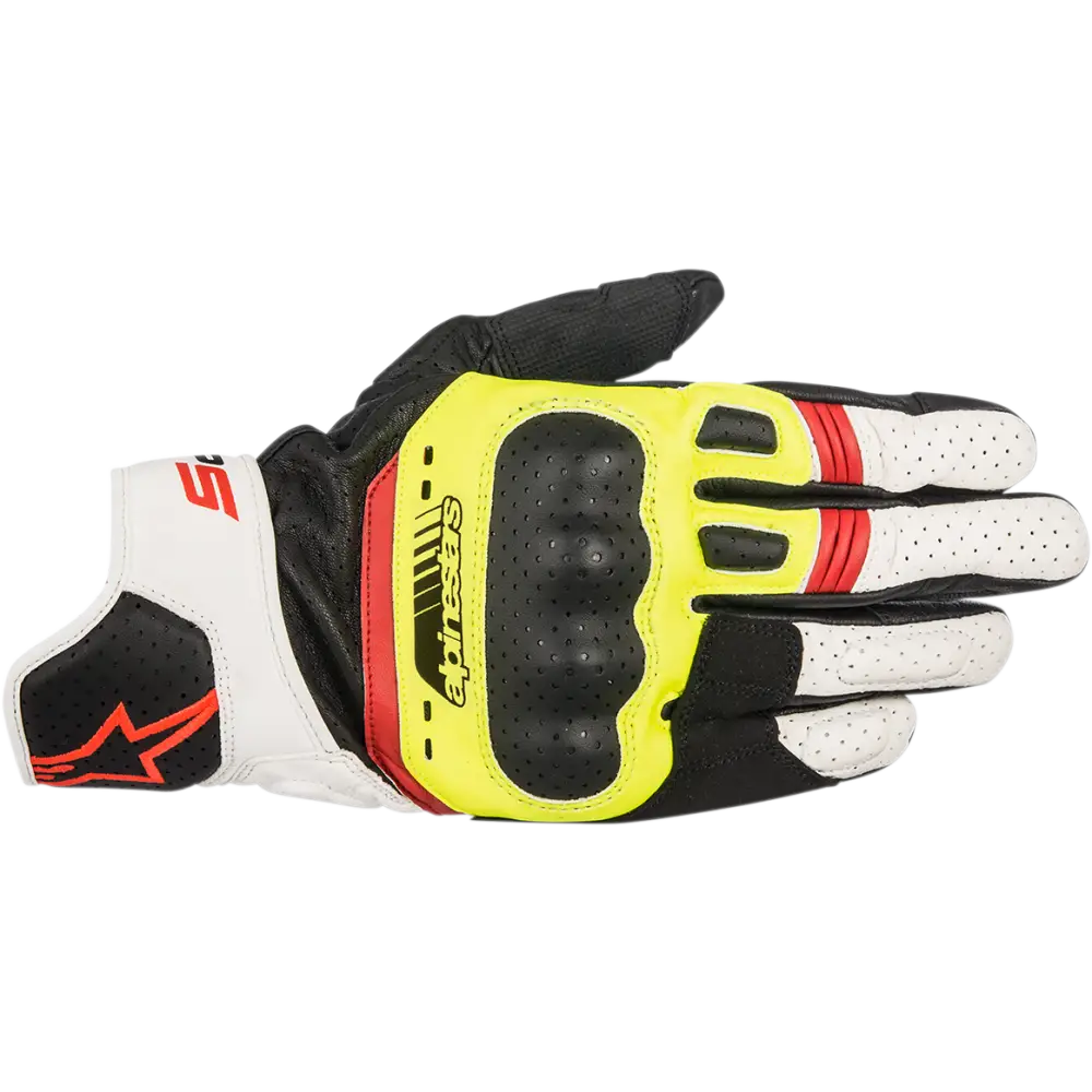 ALPINESTARS SP-5 Gloves - Black/Fluo Yellow/White/Fluo Red - 3XL 3558517-1503-3X