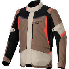 ALPINESTARS ST-1 WP Jacket - Dark Khaki/Sand/Black/Red Fluo - Medium 3200625-866-M