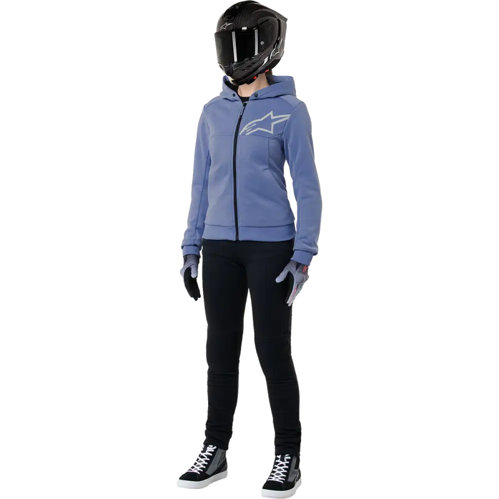 ALPINESTARS Stella Chrome v2 Sport Hoodie - Blue Violet/White - Medium 4210225-7185-M