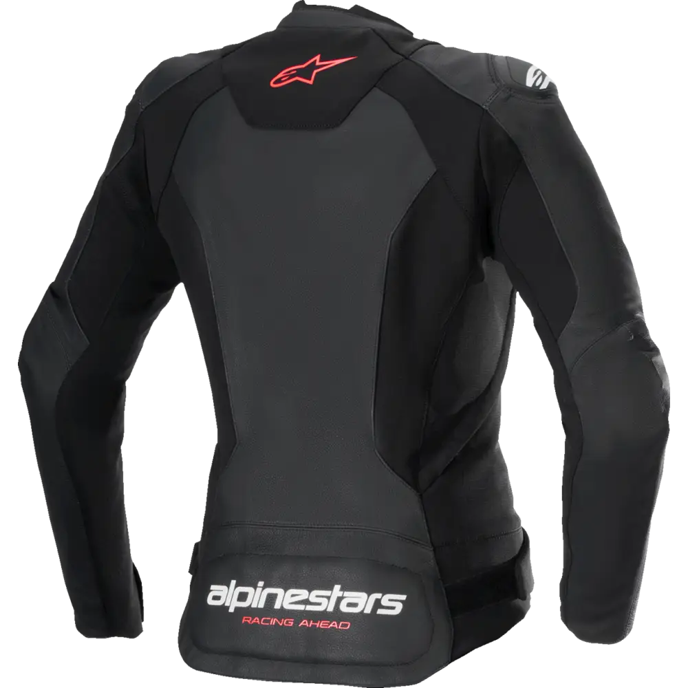 Alpinestars Stella Faster v3 Leather Jacket - Black/Black & Black/White Fluo/Coral - Street Apparel Group