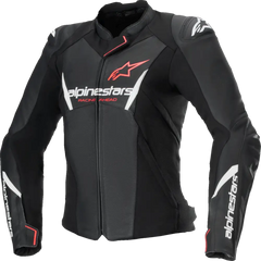 ALPINESTARS Stella Faster v3 Leather Jacket - Black/White Fluo/Coral - US 6 / EU 42 3113625-1781-42