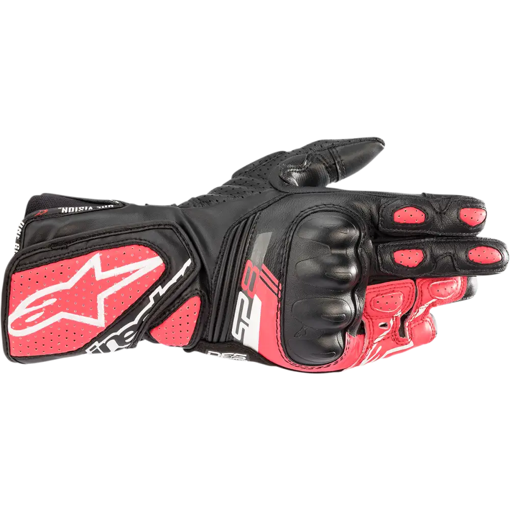 ALPINESTARS Stella SP-8 V3 Gloves - Black/White/Diva Pink - Small 3518321-1832-S