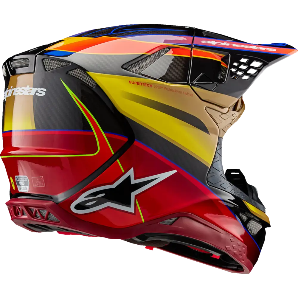 ALPINESTARS Supertech M10 Helmet - Era - MIPS? - Gloss Gold/Yellow/Rio Red - Large 8301223-5938-L