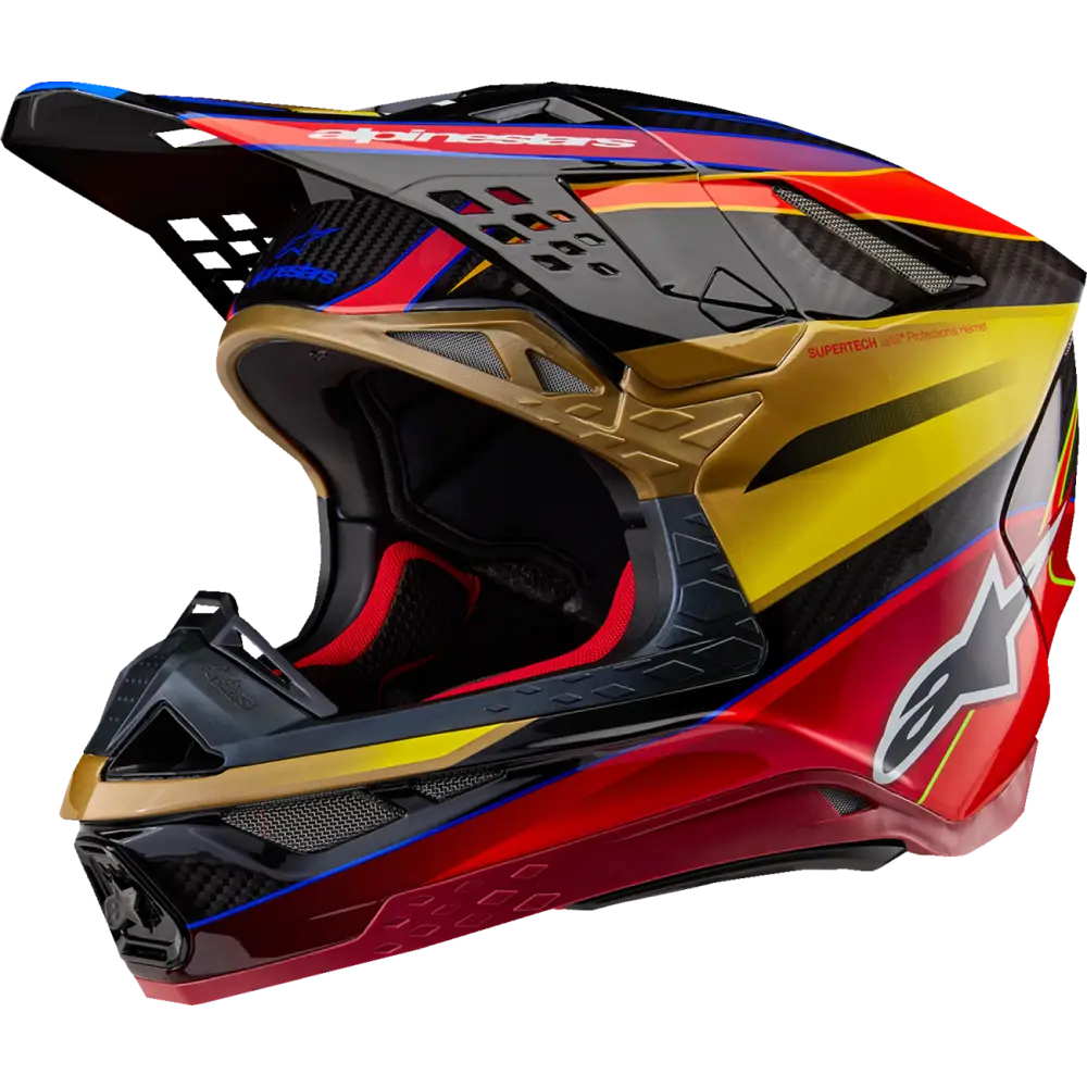 ALPINESTARS Supertech M10 Helmet - Era - MIPS? - Gloss Gold/Yellow/Rio Red - XS 8301223-5938-XS