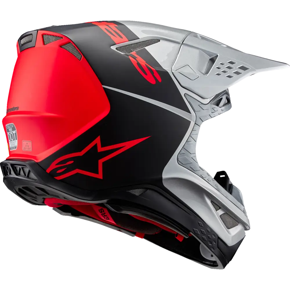 ALPINESTARS Supertech M10 Helmet - Flood - MIPS? - Gloss Silver/Black/Orange Fluo - Medium 8301023-1954-M