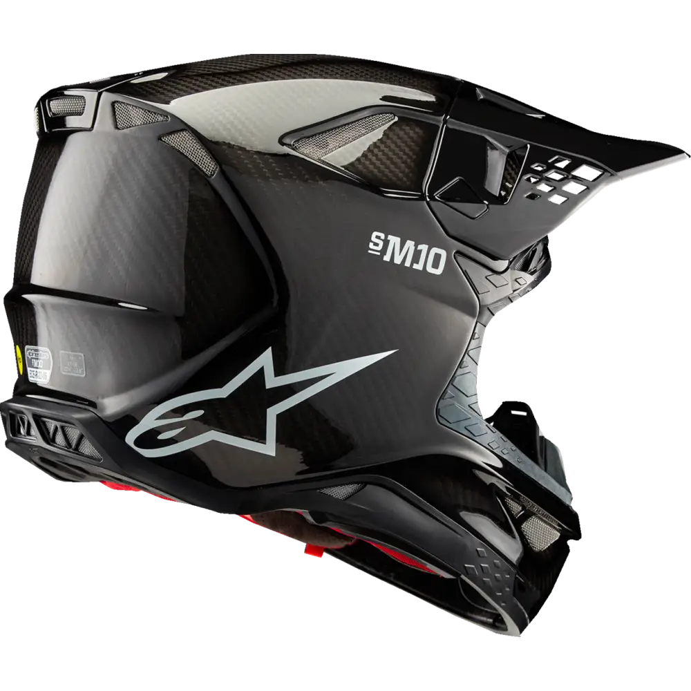 ALPINESTARS Supertech M10 Helmet - Solid - MIPS? - Gloss Black Carbon - XS 8300323-1188-XS