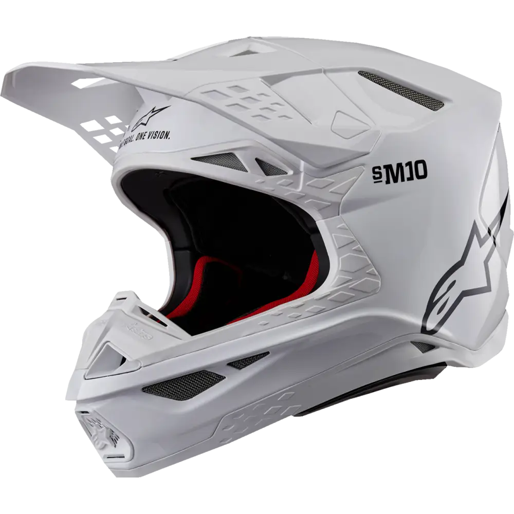 ALPINESTARS Supertech M10 Helmet - Solid - MIPS? - Gloss White - Medium 8300323-2180-M