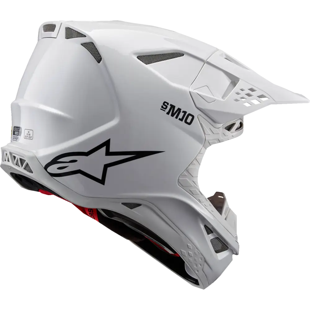 ALPINESTARS Supertech M10 Helmet - Solid - MIPS? - Gloss White - Medium 8300323-2180-M