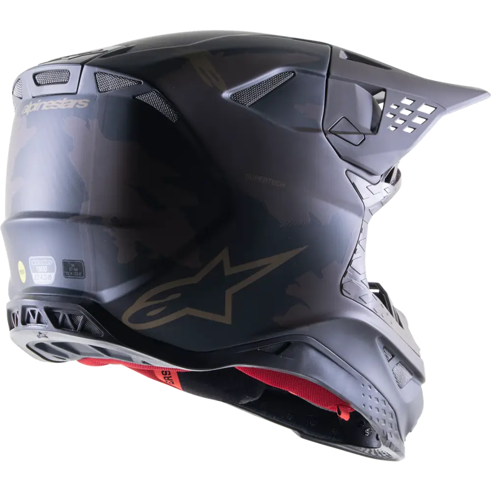 ALPINESTARS Supertech M10 Helmet - Squad - MIPS? - Dark Brown/Gold - Small 8302823-839-SM