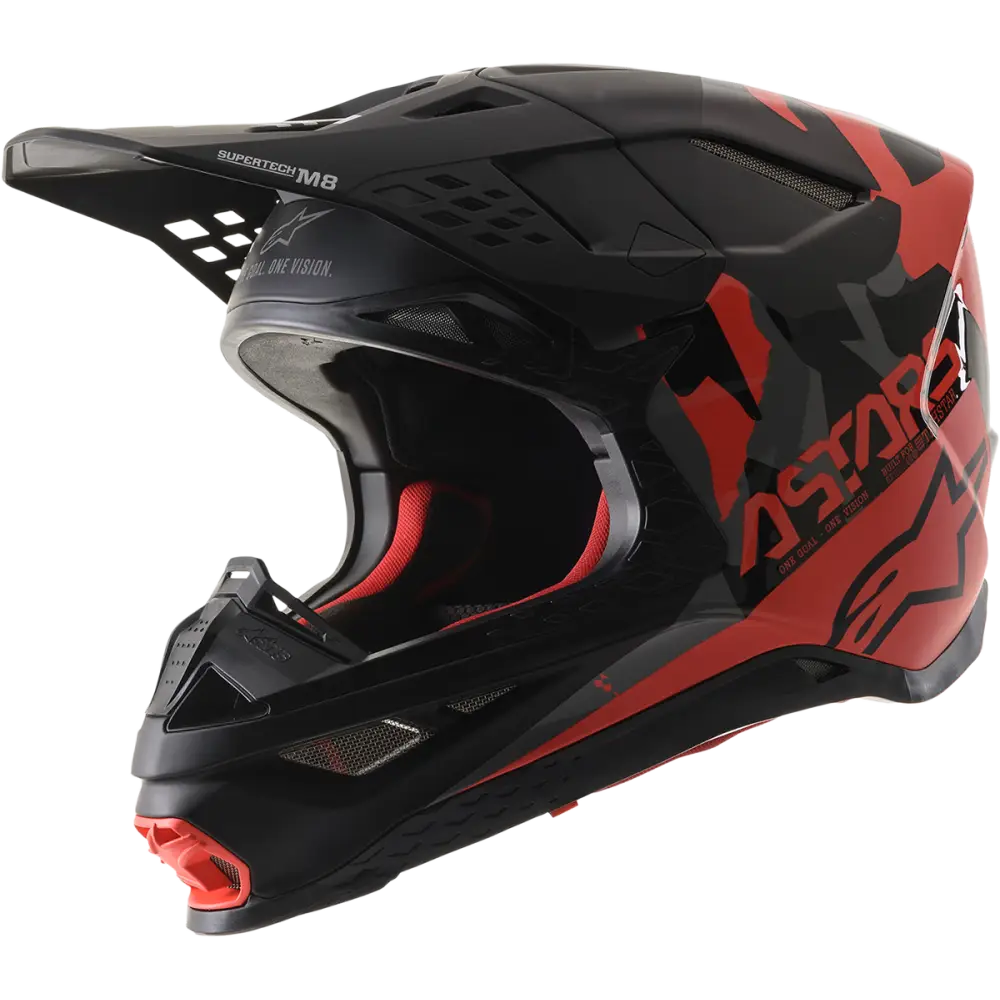 ALPINESTARS Supertech M8 Helmet - Echo - MIPS? - Black/Red/Gloss - Medium 8302621-1116-MD