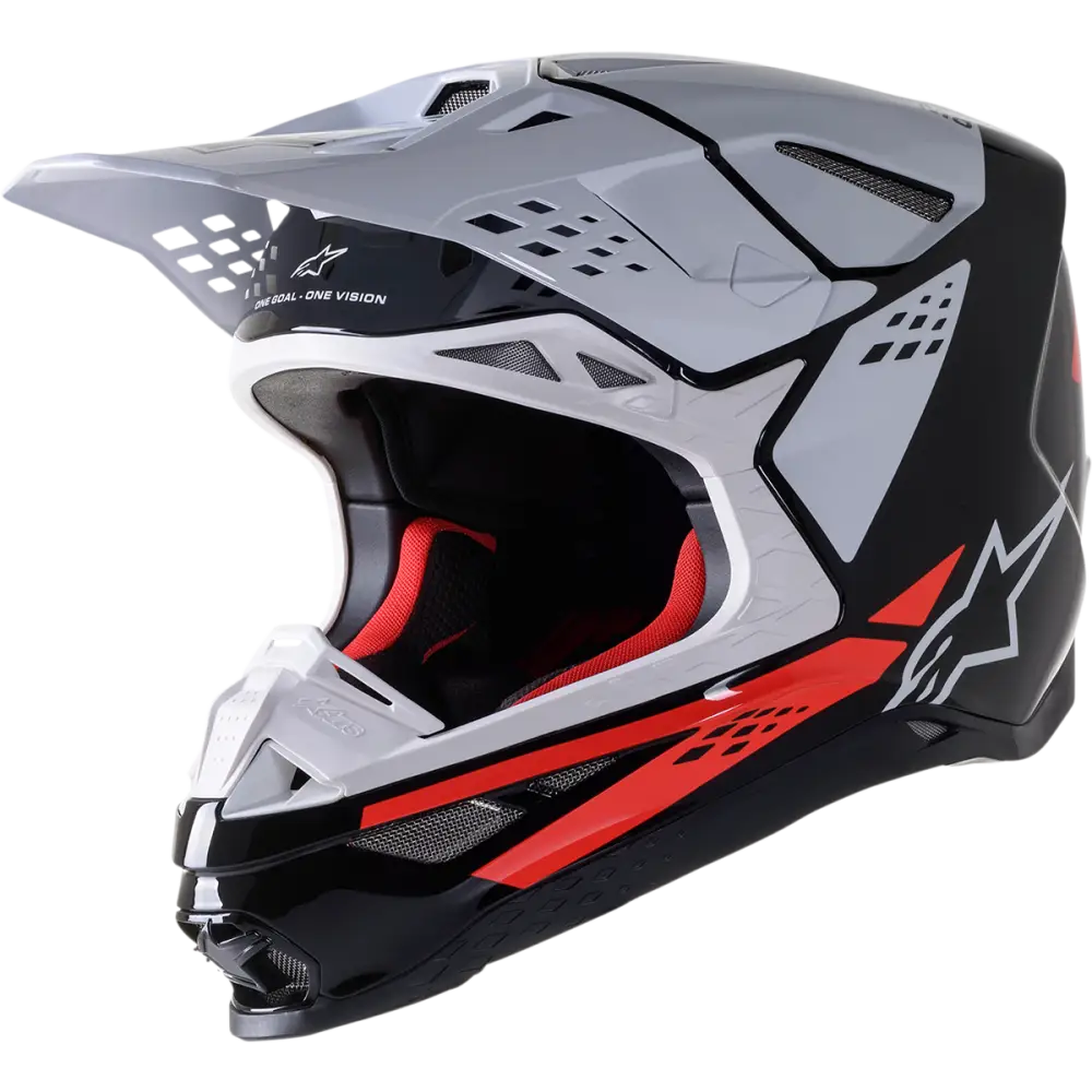 ALPINESTARS Supertech M8 Helmet - Factory - Black/White/Red - Large 8302922-1233-LG