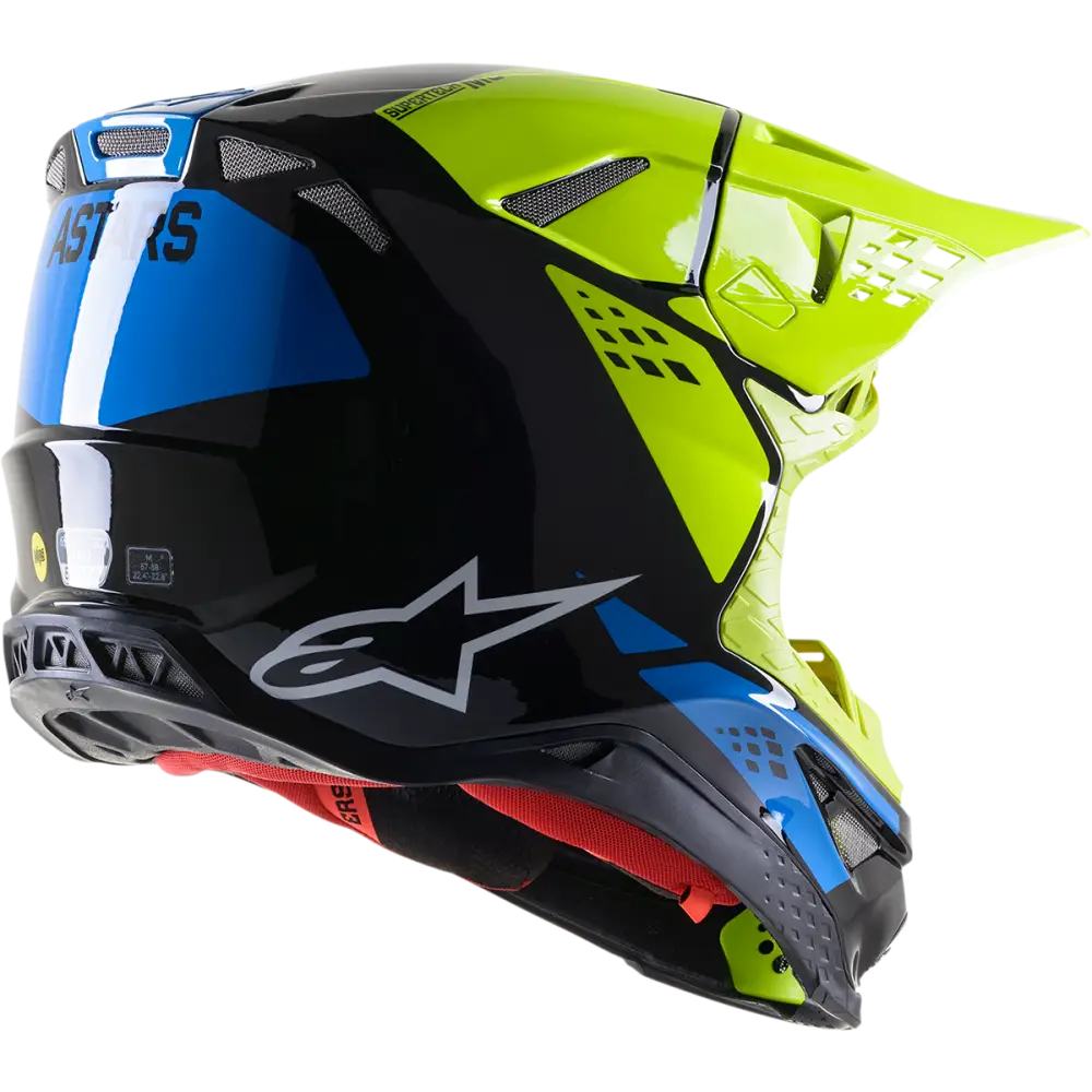 ALPINESTARS Supertech M8 Helmet - Factory - Black/Yellow/Blue - 2XL 8302922-1578-2X