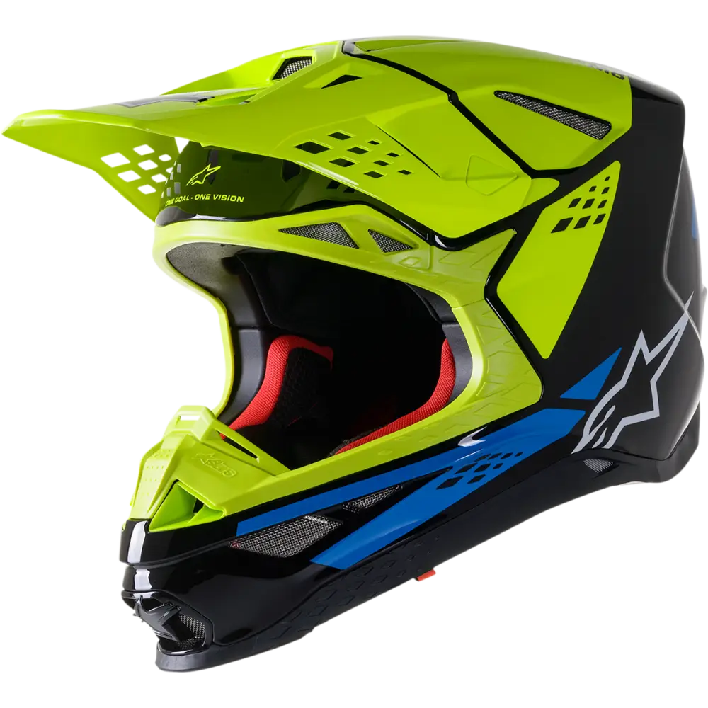 ALPINESTARS Supertech M8 Helmet - Factory - Black/Yellow/Blue - Large 8302922-1578-LG