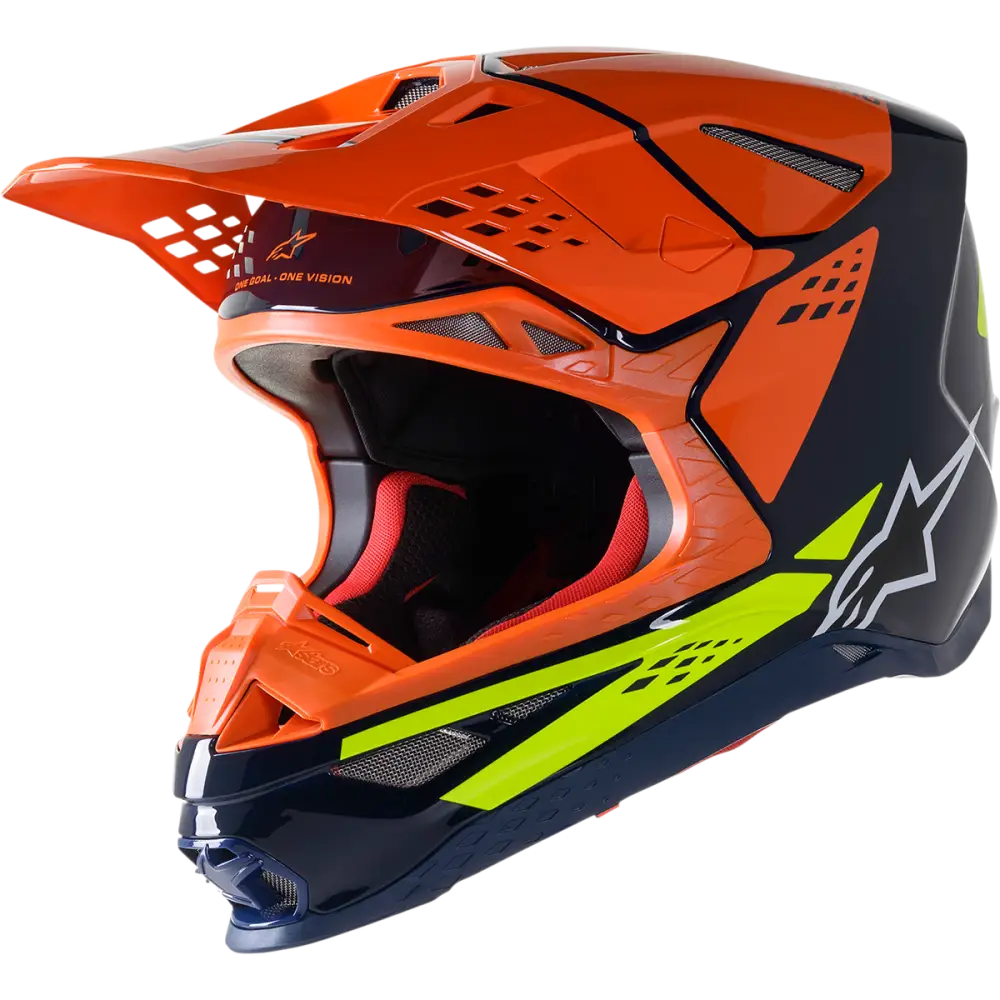 ALPINESTARS Supertech M8 Helmet - Factory - Blue/Orange/Yellow - 2XL 8302922-7445-2X