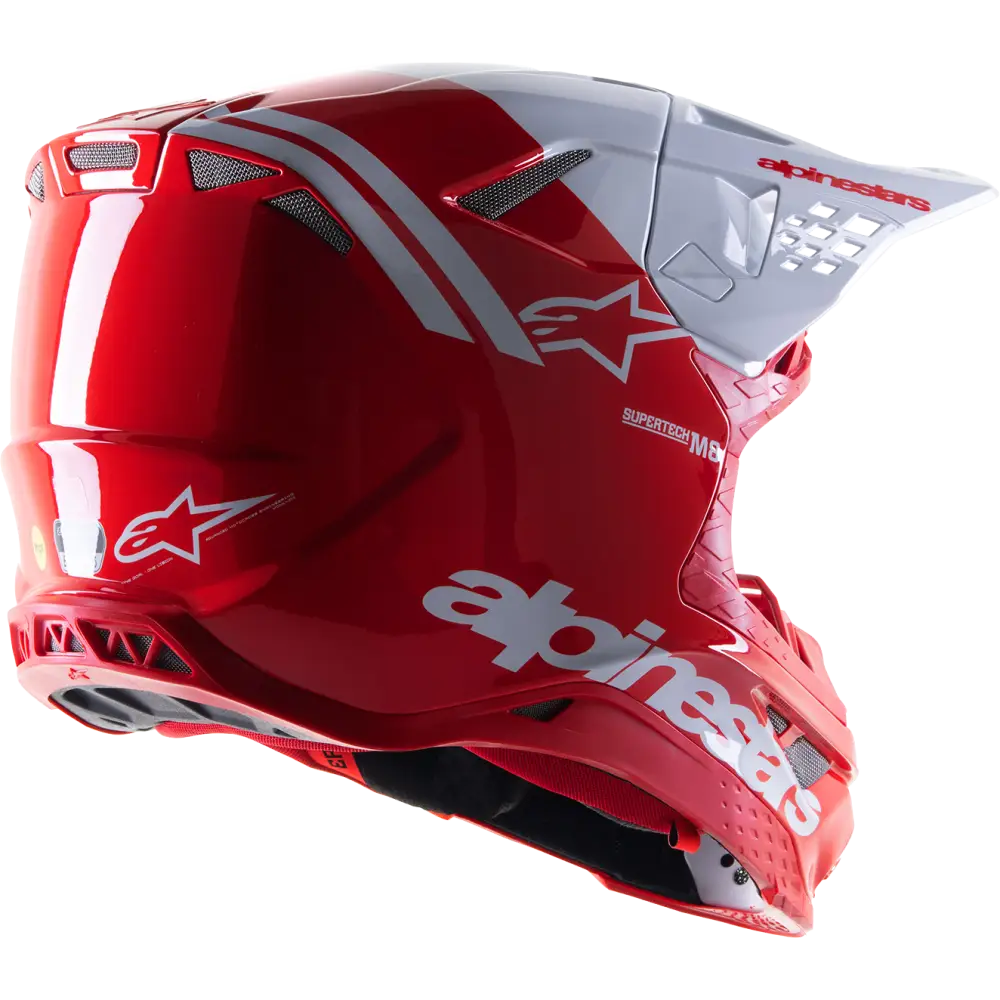 ALPINESTARS Supertech M8 Helmet - Radium 2 - MIPS? - Gloss Red/White - Medium 8301523-3012-MD