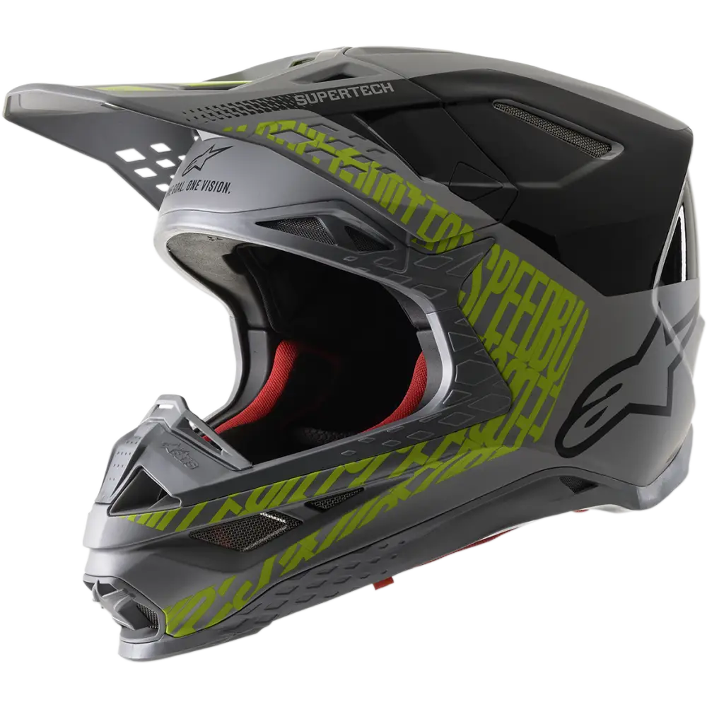 ALPINESTARS Supertech M8 Helmet - Triple - MIPS - Silver/Black/Yellow Fluo - Small 8301319-1955-SM