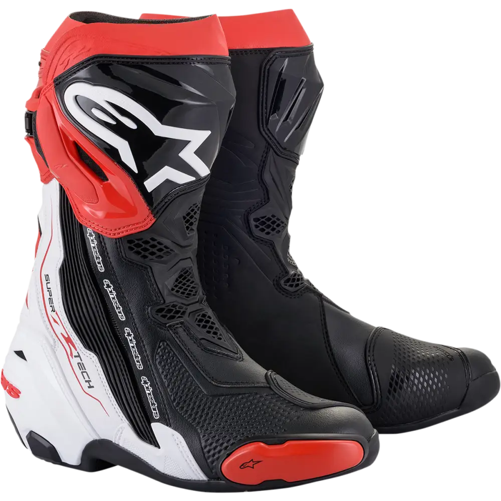 Alpinestars Supertech R Boots - Black/White/Red - US 10.5 / EU 45