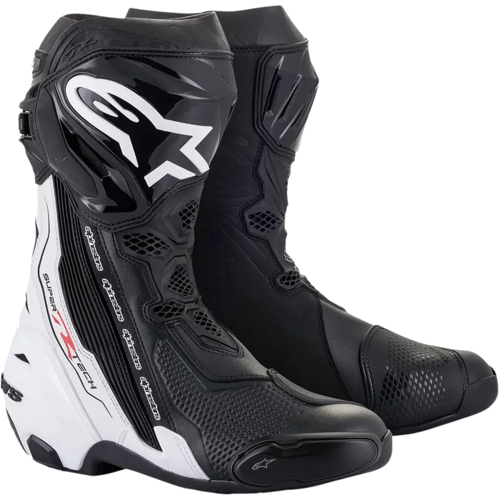 Alpinestars Supertech R Boots - Black/White - US 10.5 / EU 45