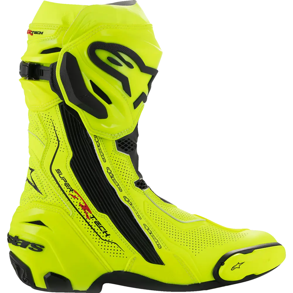 ALPINESTARS Supertech R Vented Boots - Fluorescent Yellow/Black - US 7.5/EU 41 2220121-551-41