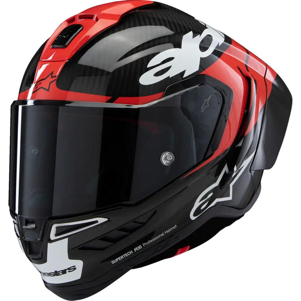 Alpinestars Supertech R10 Helmet & Spoiler - Element - Carbon/Red/White - Carbon/Red/White / 2XL / Helmet