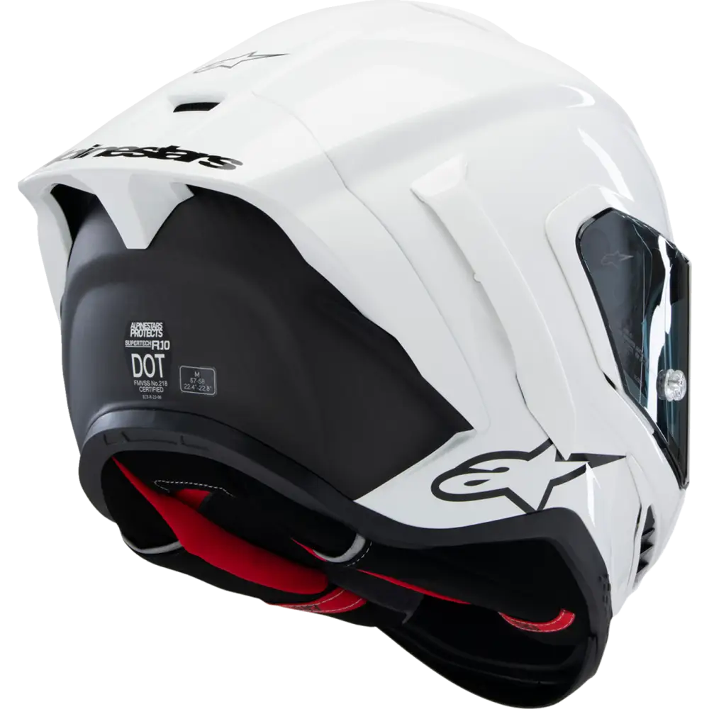 Alpinestars Supertech R10 Helmet & Spoiler - Solid - Gloss White