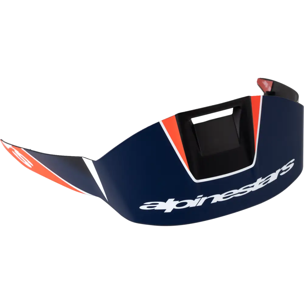 Alpinestars Supertech R10 Helmet & Spoiler - Team - Matte Black/Carbon Red Fluo/Blue - Standard / Spoiler