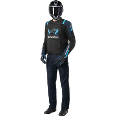 ALPINESTARS T-Stunt Air Jacket - Black/Dark Blue/Blithe Blue - 4XL 3301825-1386-4X