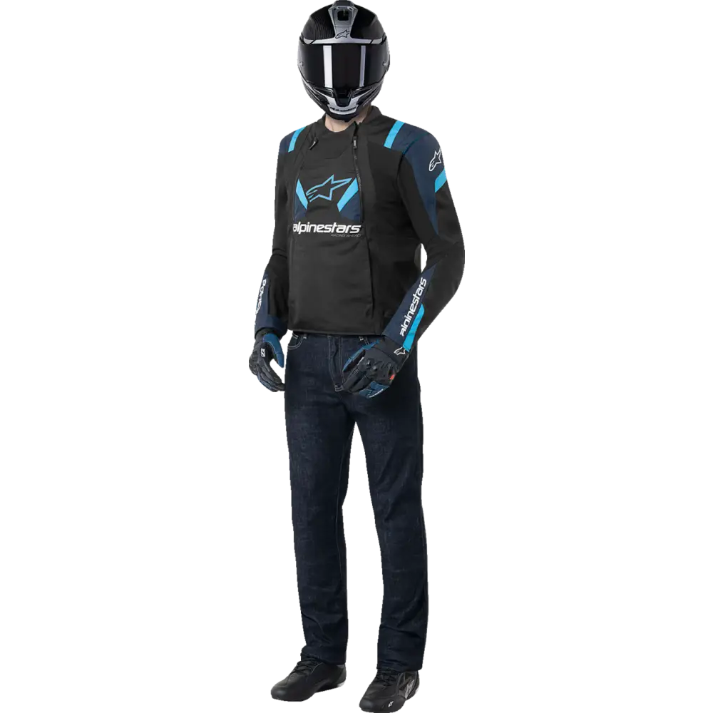 ALPINESTARS T-Stunt Air Jacket - Black/Dark Blue/Blithe Blue - Medium 3301825-1386-M