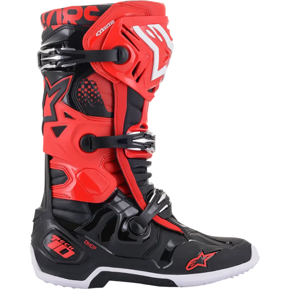 ALPINESTARS Tech 10 Boots - Black/Red - US 13 2010020-31-13