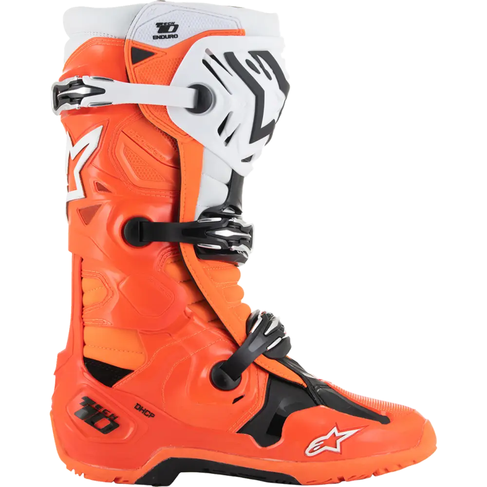 ALPINESTARS Tech 10 Enduro Boots - Fluorescent Orange/Black/White - US 7 2010025-4512-7